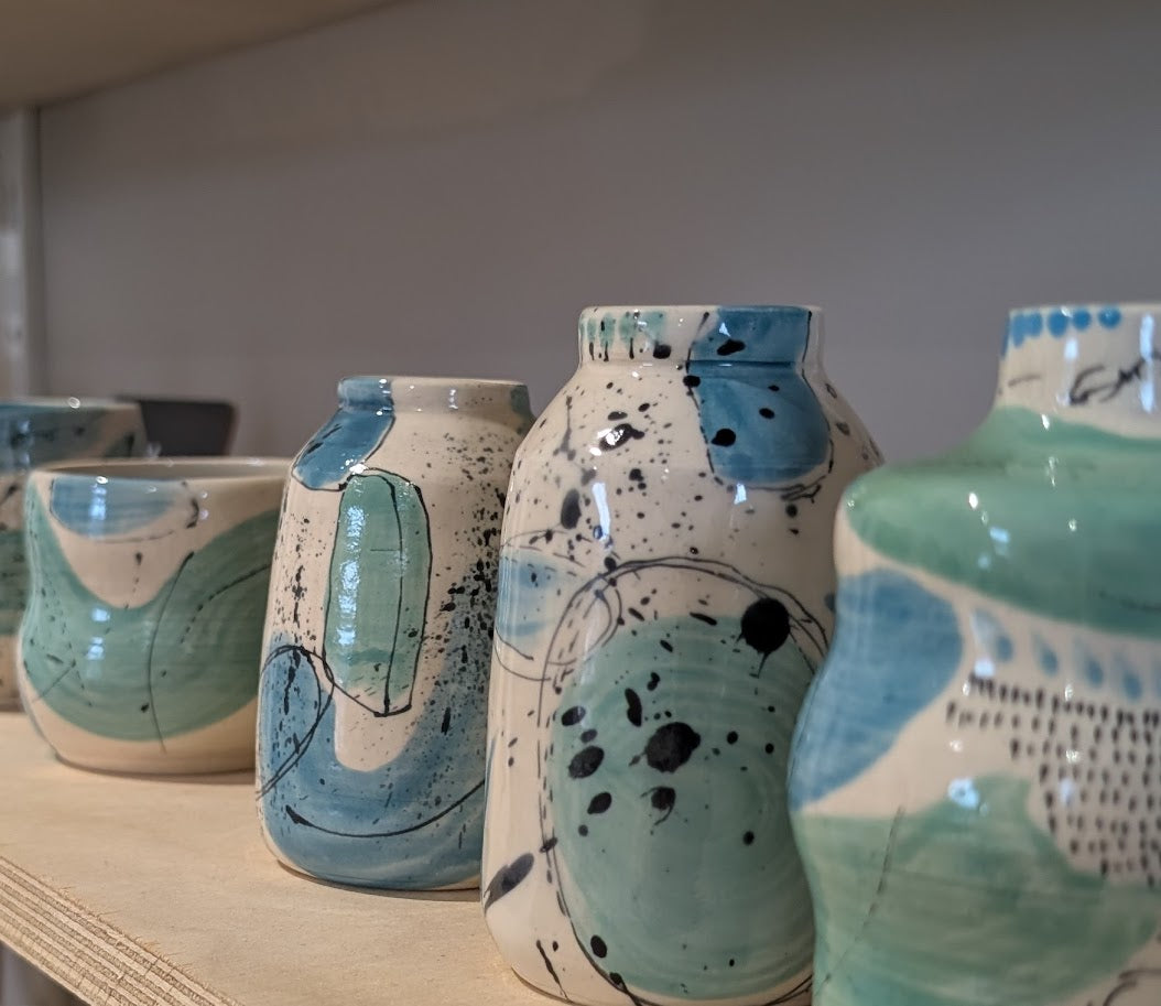 Ceramic Vase abstract landscape